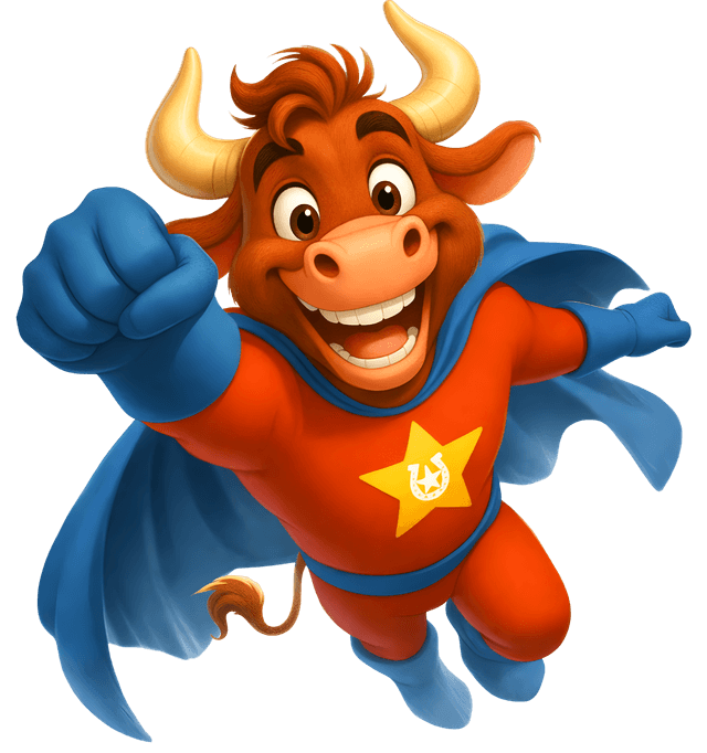 MooMoo the Superhero mascot