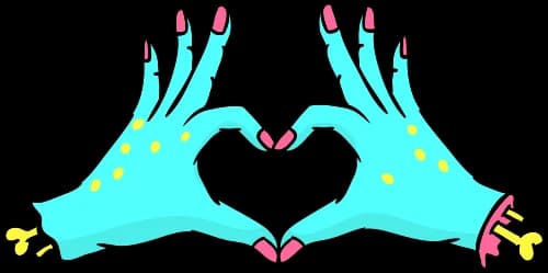 Heart Hands — Rodeo Dental Halloween sticker