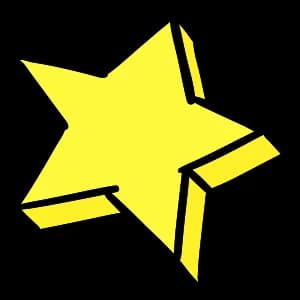 Yellow Star — Rodeo Dental Halloween sticker