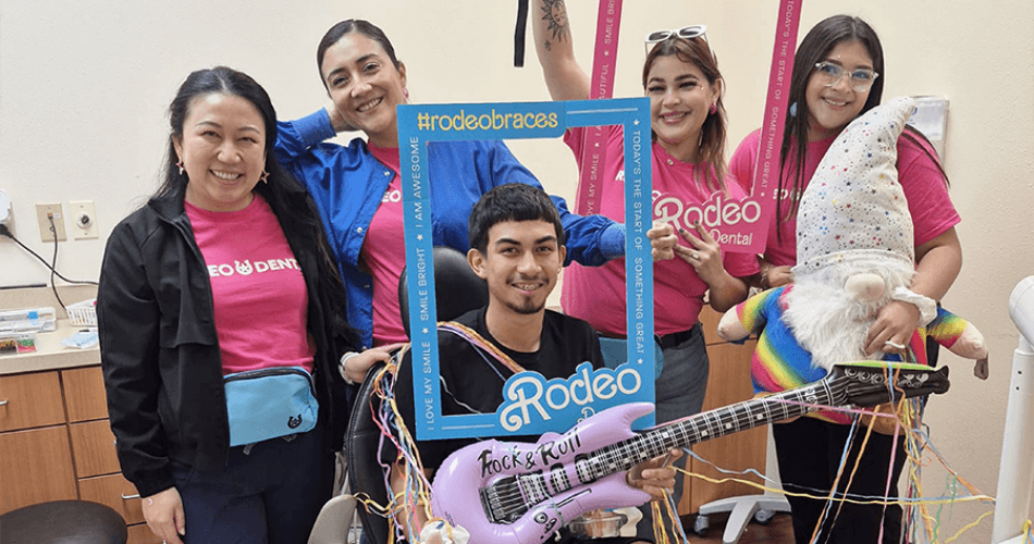 Patient comparing clear aligners and traditional braces