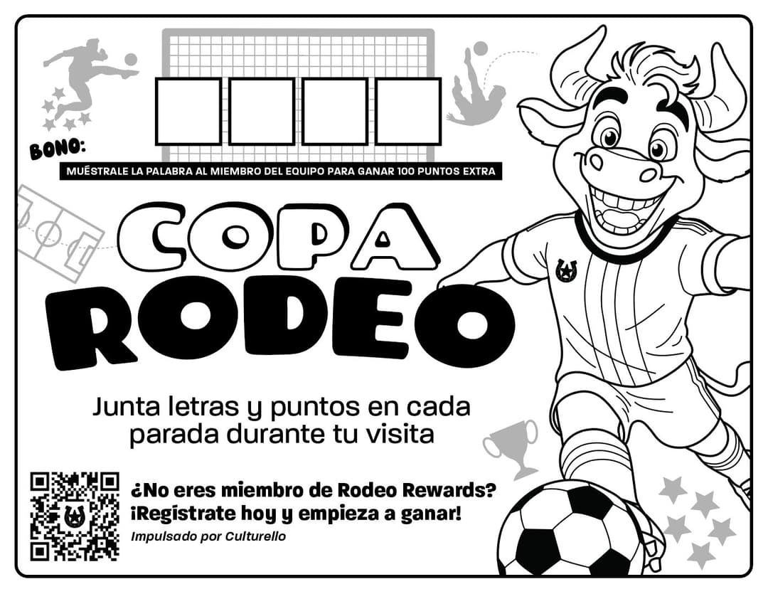 Rodeo Cup Scavenger Sheet