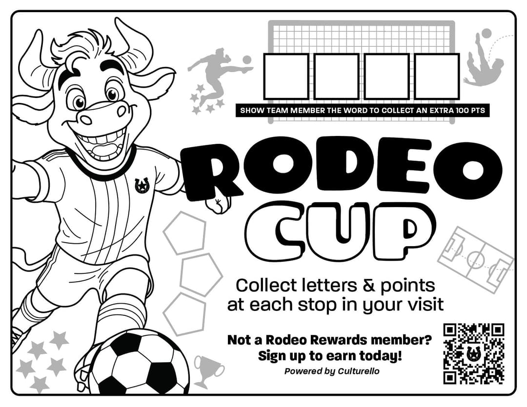 Rodeo Cup Scavenger Sheet